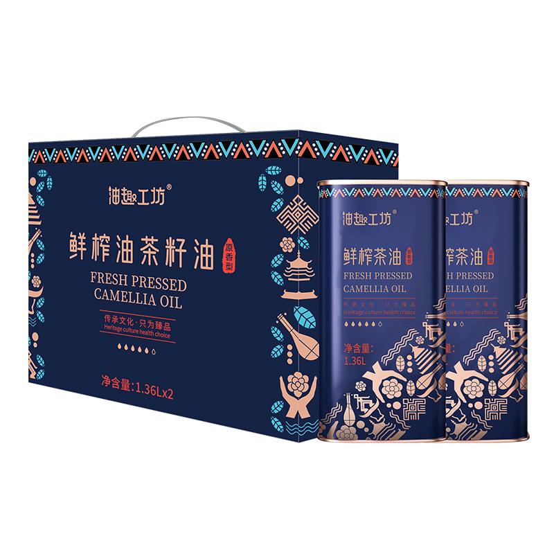 有機(jī)鮮榨山茶油 1.36L*2